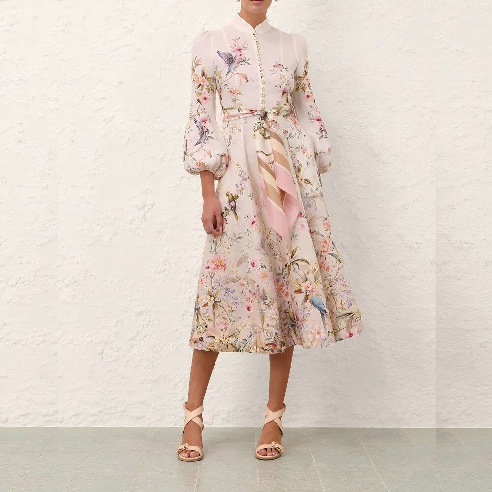 Zimmermann REBELLION BUTTON MIDI DRESS